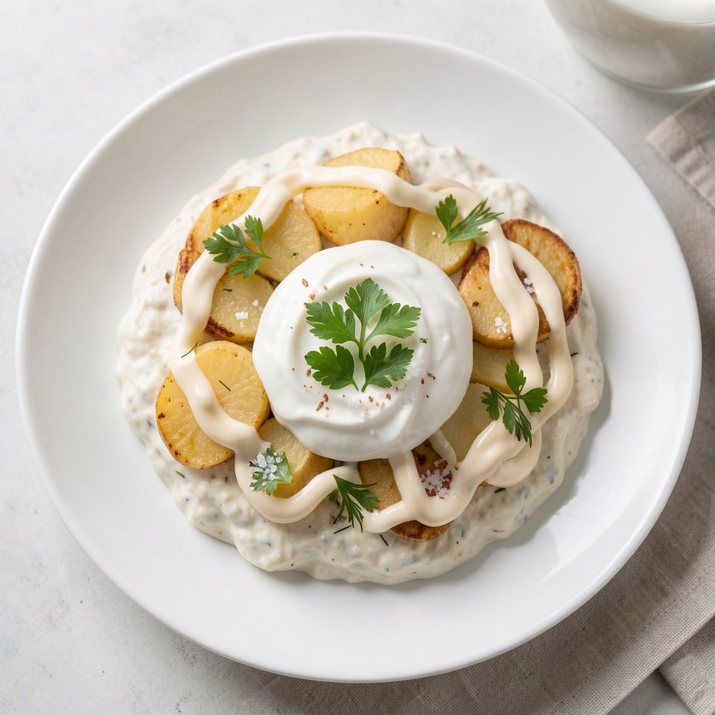 Sos czosnkowy z koperkiem