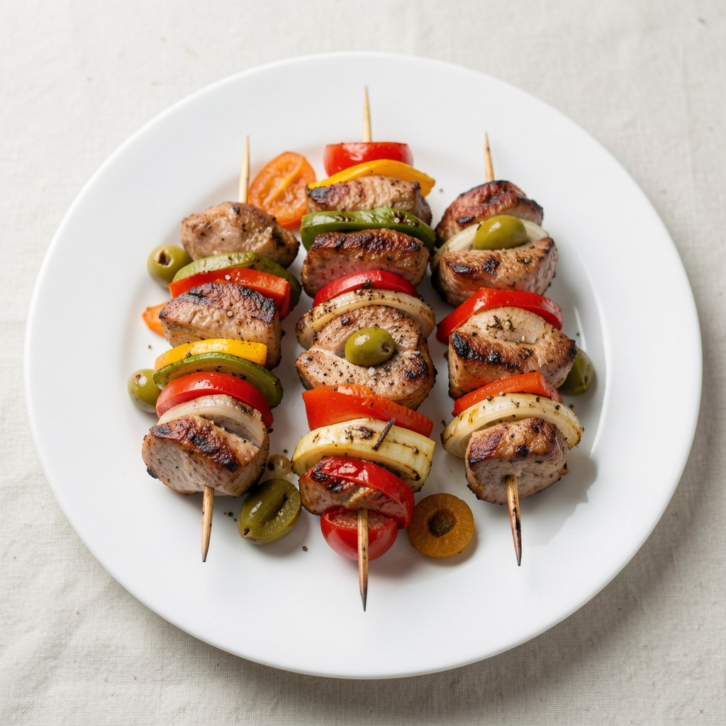 Kolorowe szaszłyki