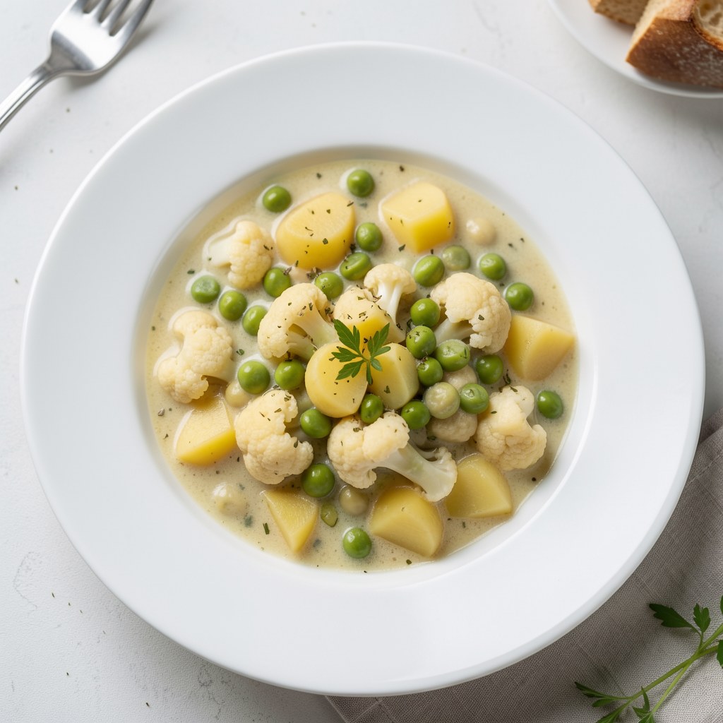 Zupa kalafiorowo-fasolowa, zabielana
