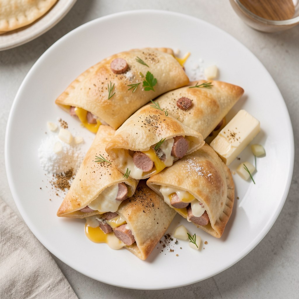Słone pierożki z mortadelą