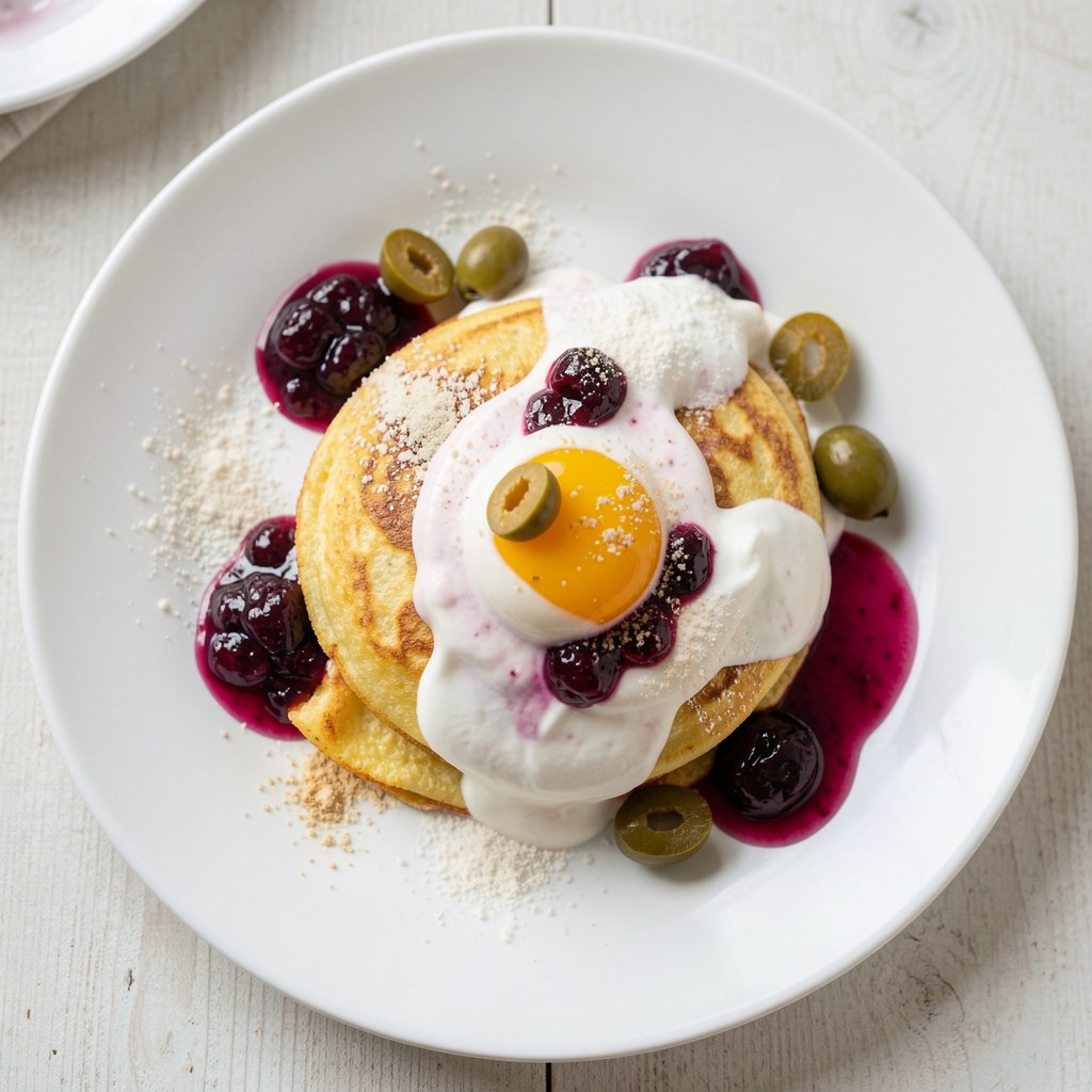 Omlet z bitą śmietaną i konfiturą