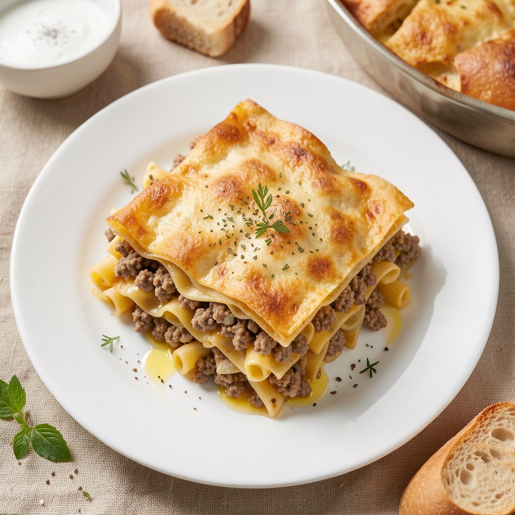Krokiety w lasagne
