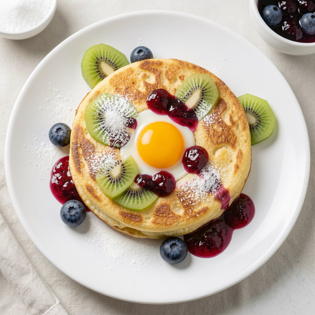 Biszkoptowy omlet z kiwi