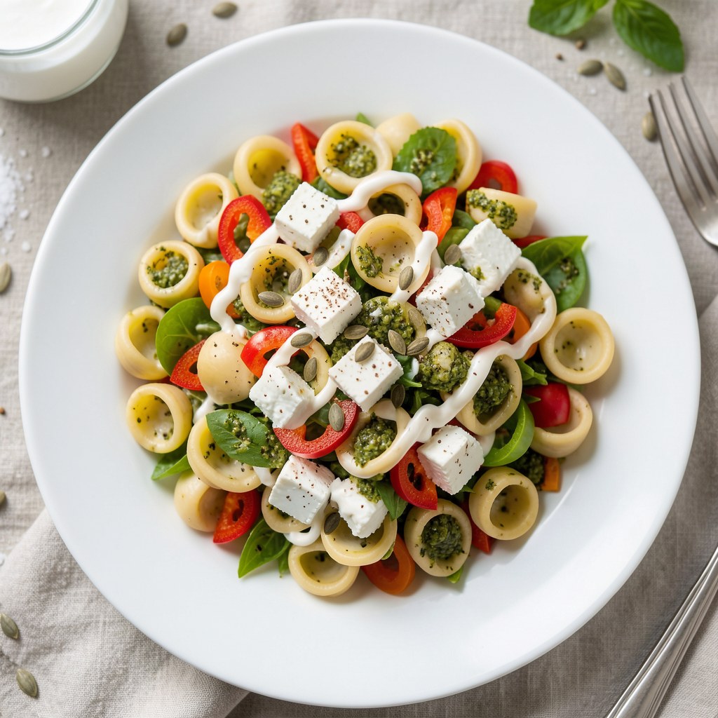 Sałatka z tortellini i słonecznikiem
