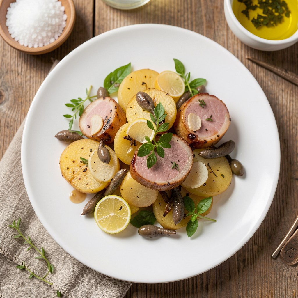 ziemniaki faszerowane boczkiem i anchois