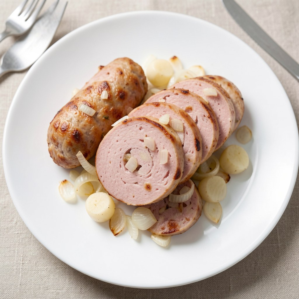 Biała kiełbasa zapiekana