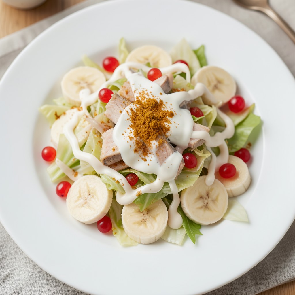 Sałatka  śledziowo - bananowa