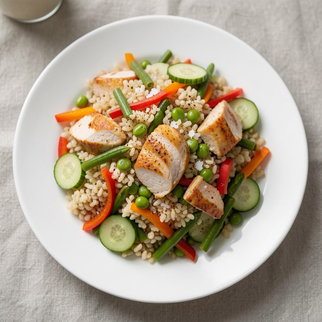 Sałatka z kaszą i papryką