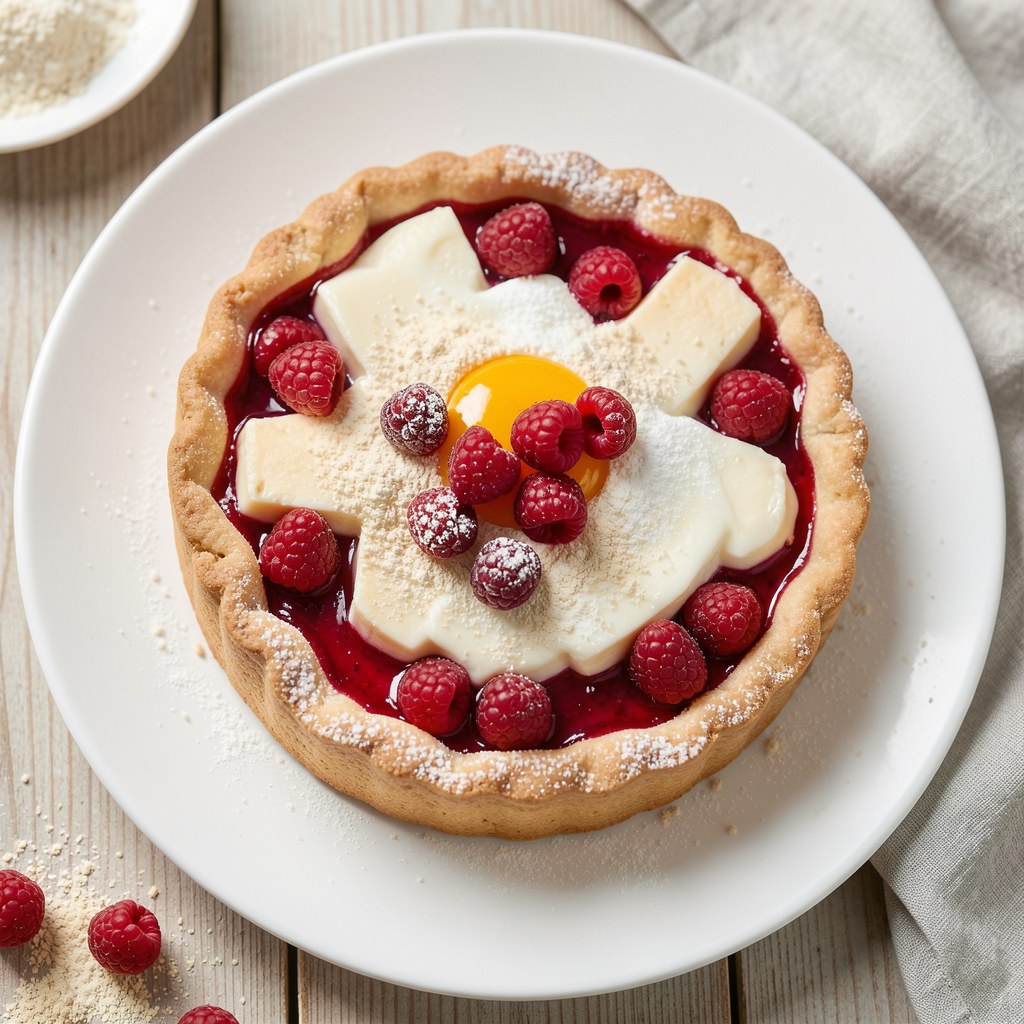Tarta z malinami