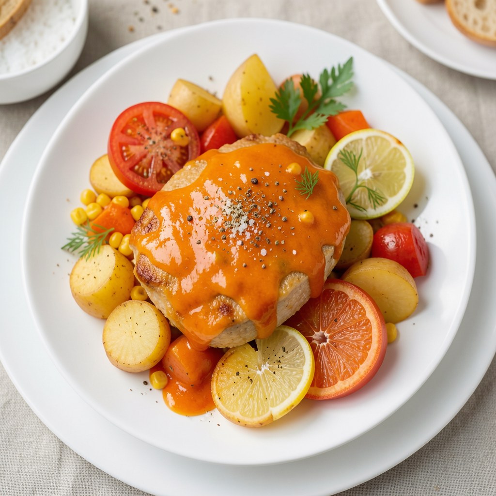 Żeberka w pomarańczowej glazurze