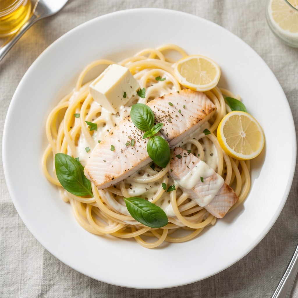 Spaghetti z sosem rybnym