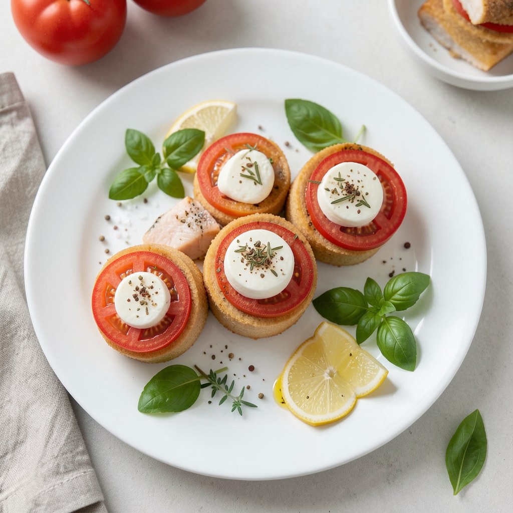 Roladki rybne nadziewane pomidorami i mozzarellą