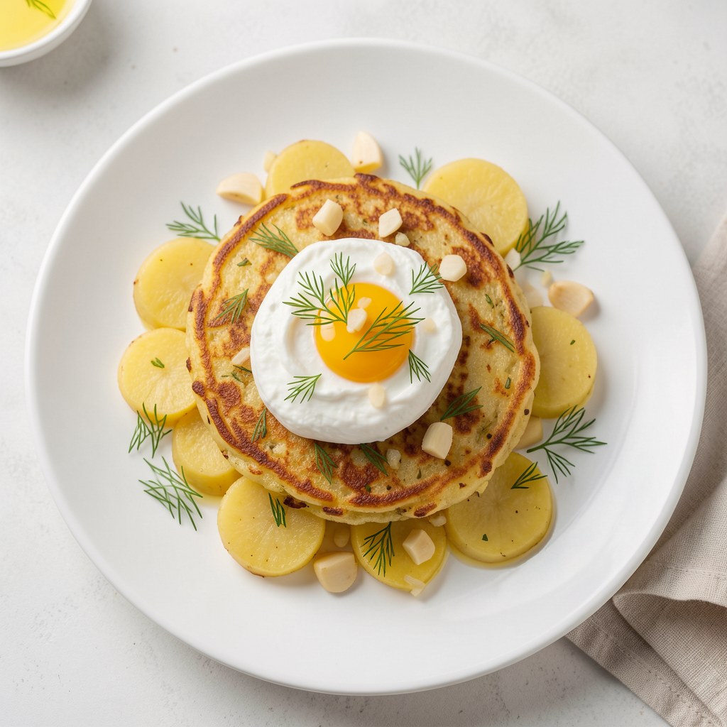 Placki ziemniaczane z białym serkiem