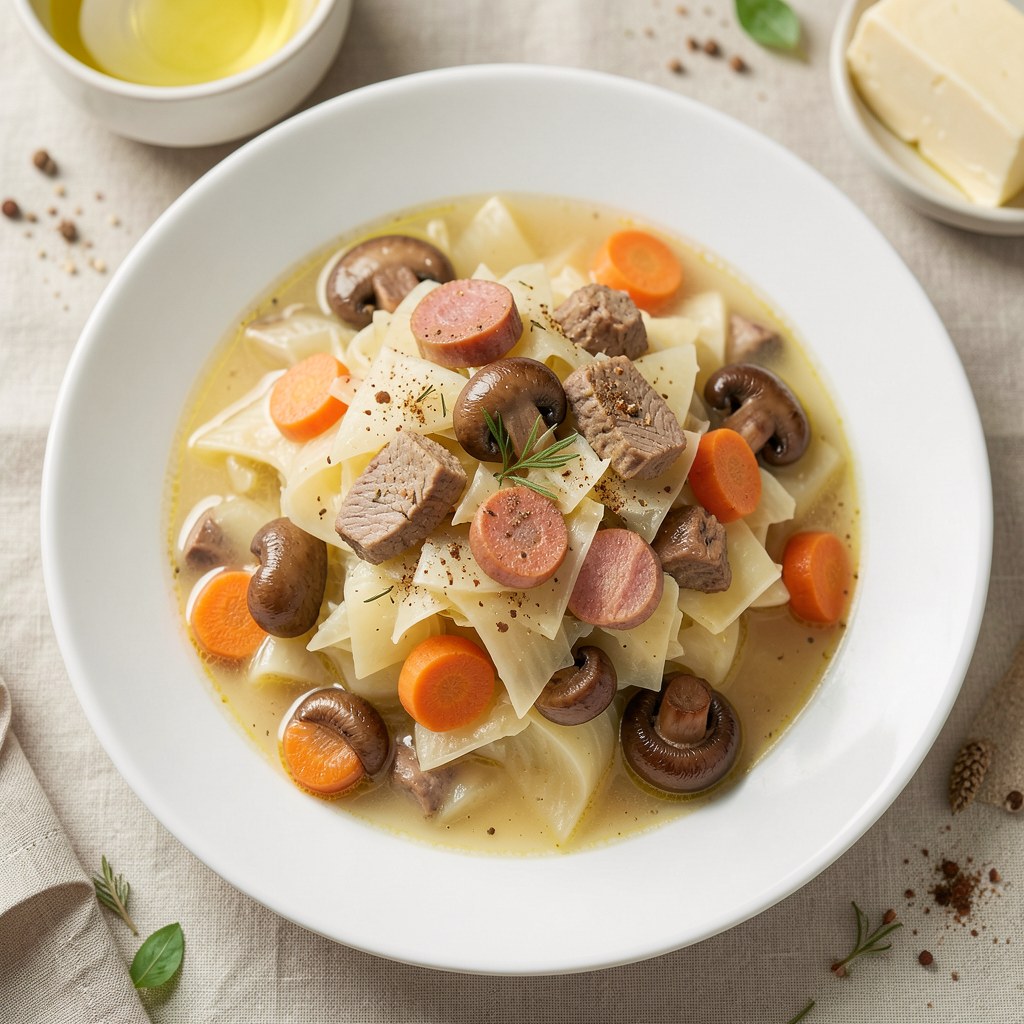 Kapusta z mięsem i grzybami