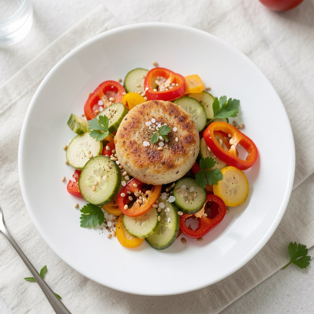 Kaszanka z paprykową jarzynką