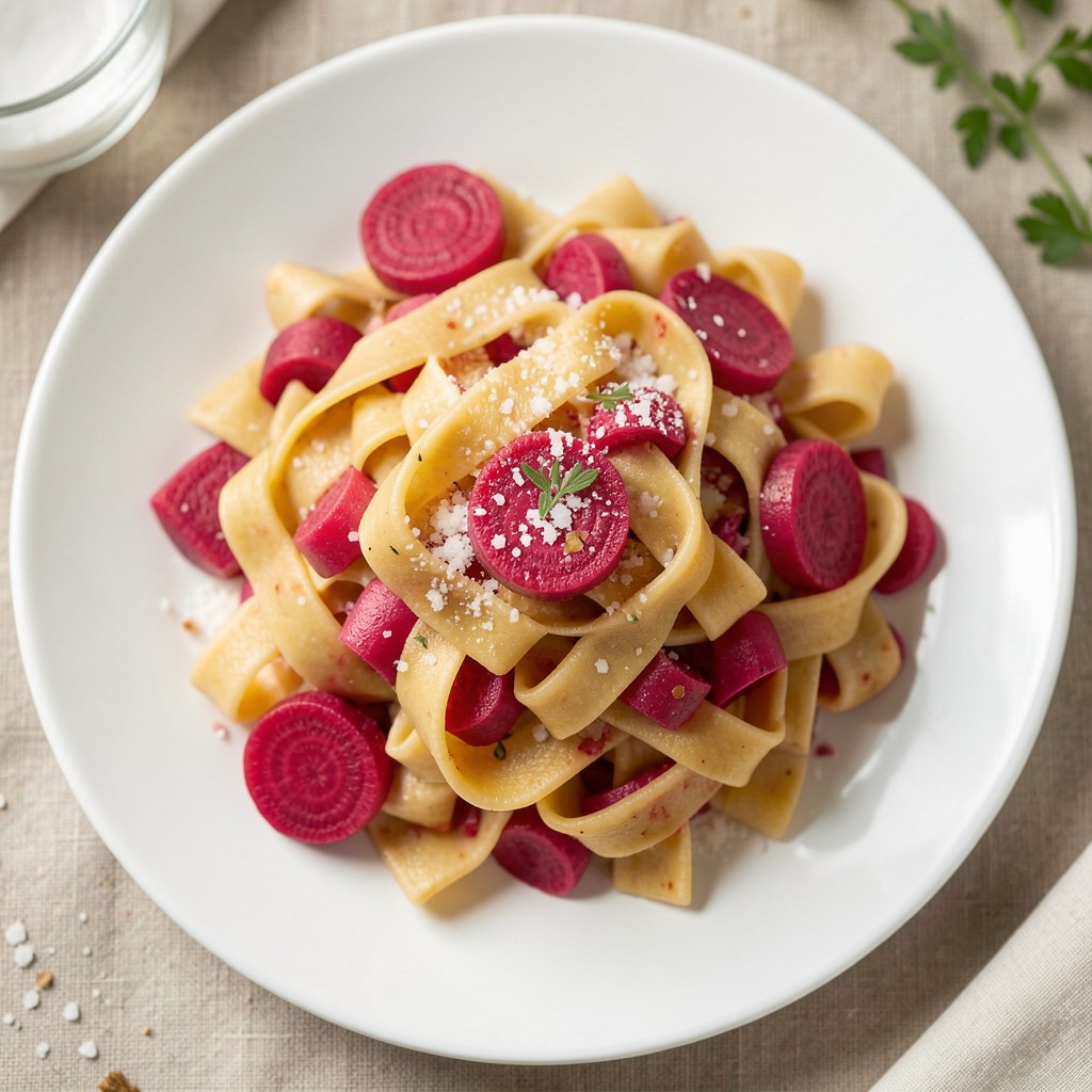 Kluski śląskie buraczkowe