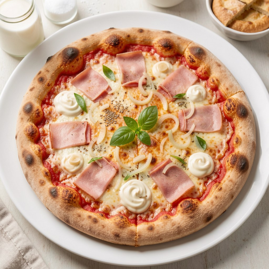 Pizza na sosie czosnkowym