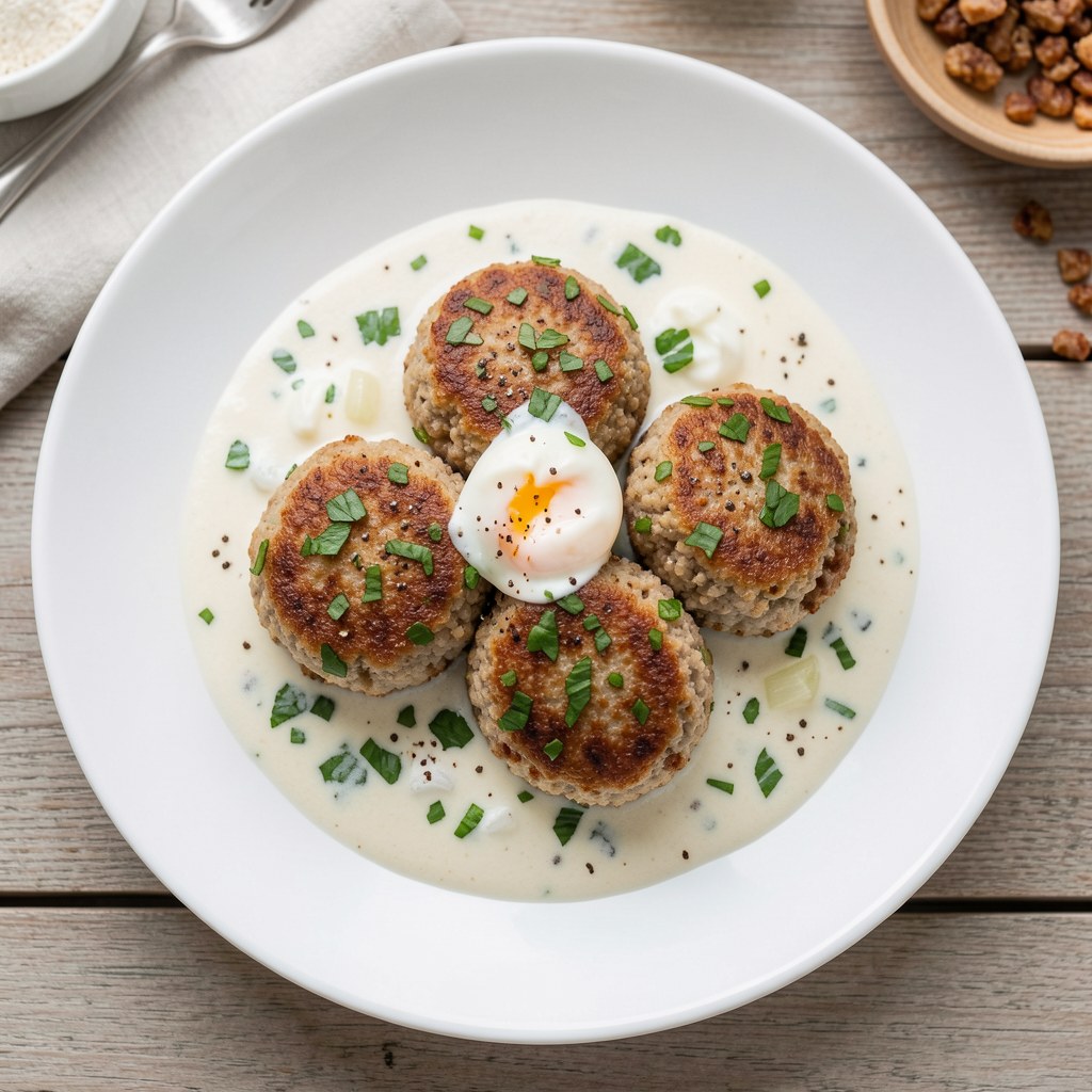 Frykadelki w sosie koperkowym