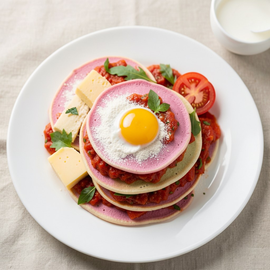 Różowe naleśniki