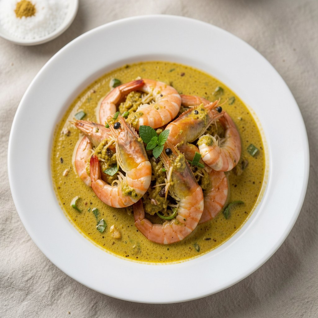 Krewetki w sosie kokosowym