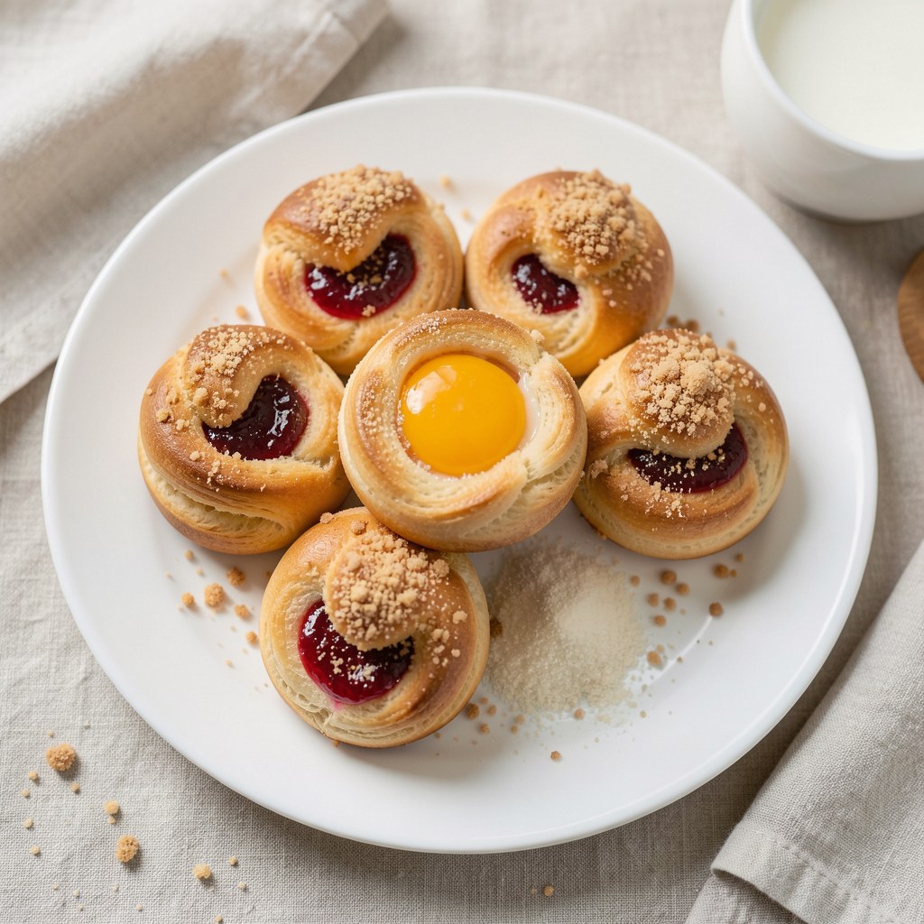 Bułeczki drożdżowe z kruszonką