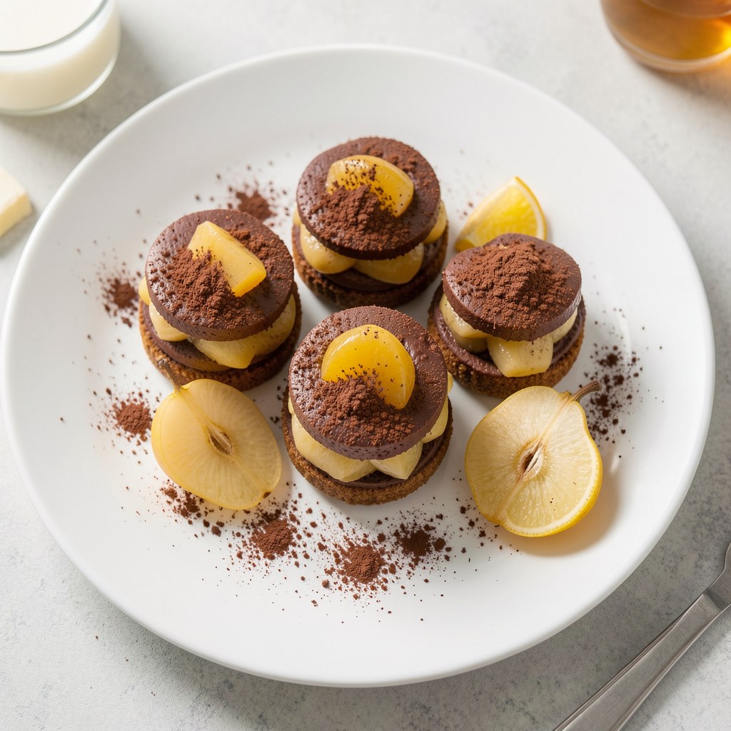 Babeczki czekoladowe z gruszkami