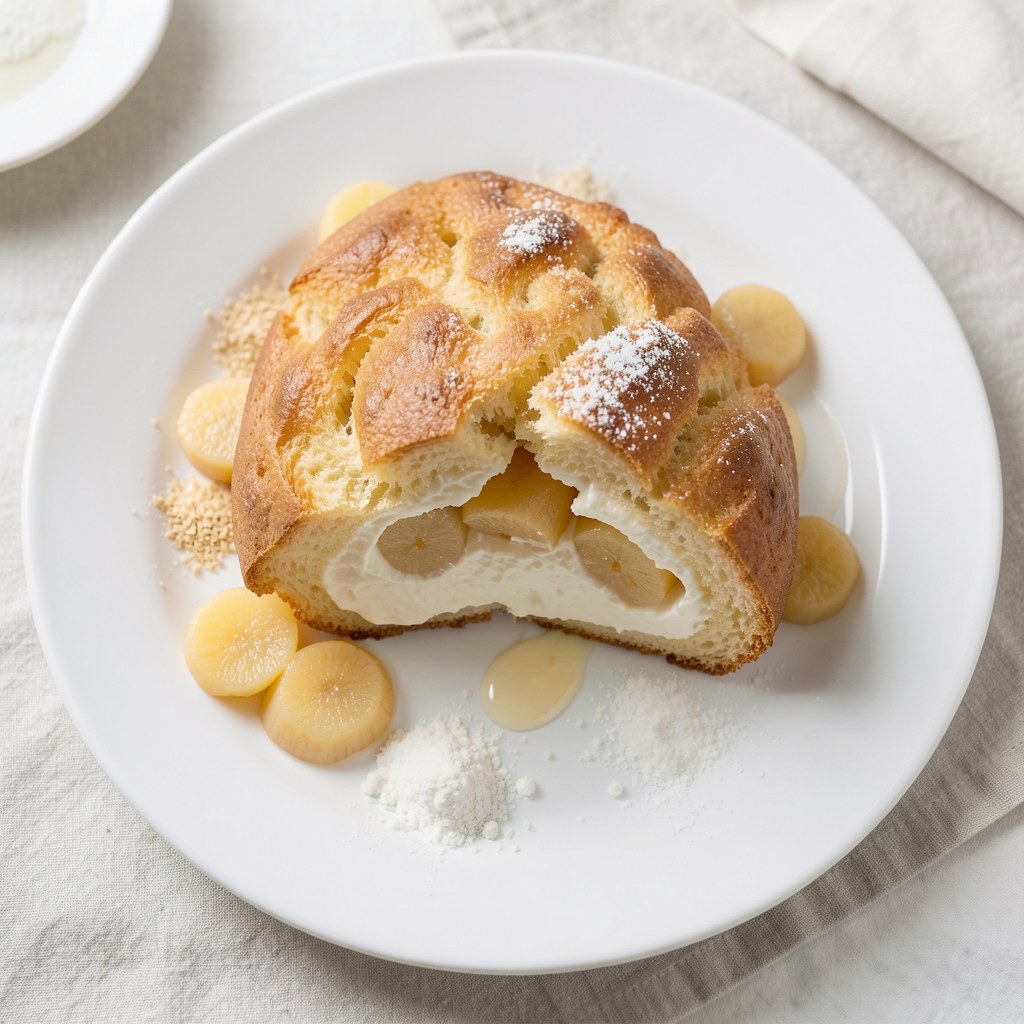 Torcik waniliowy z gruszkami