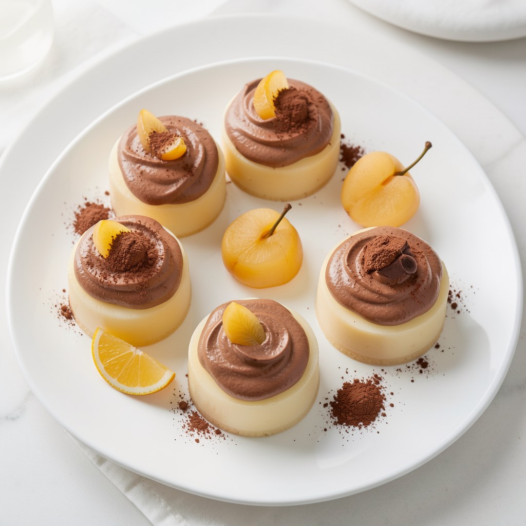 Kremowy deser z gruszkami