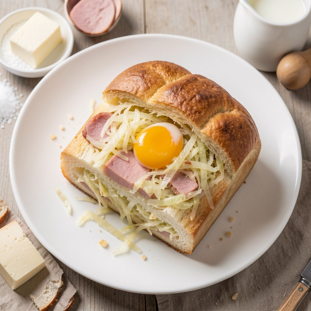 Chleb z kiszoną kapustą