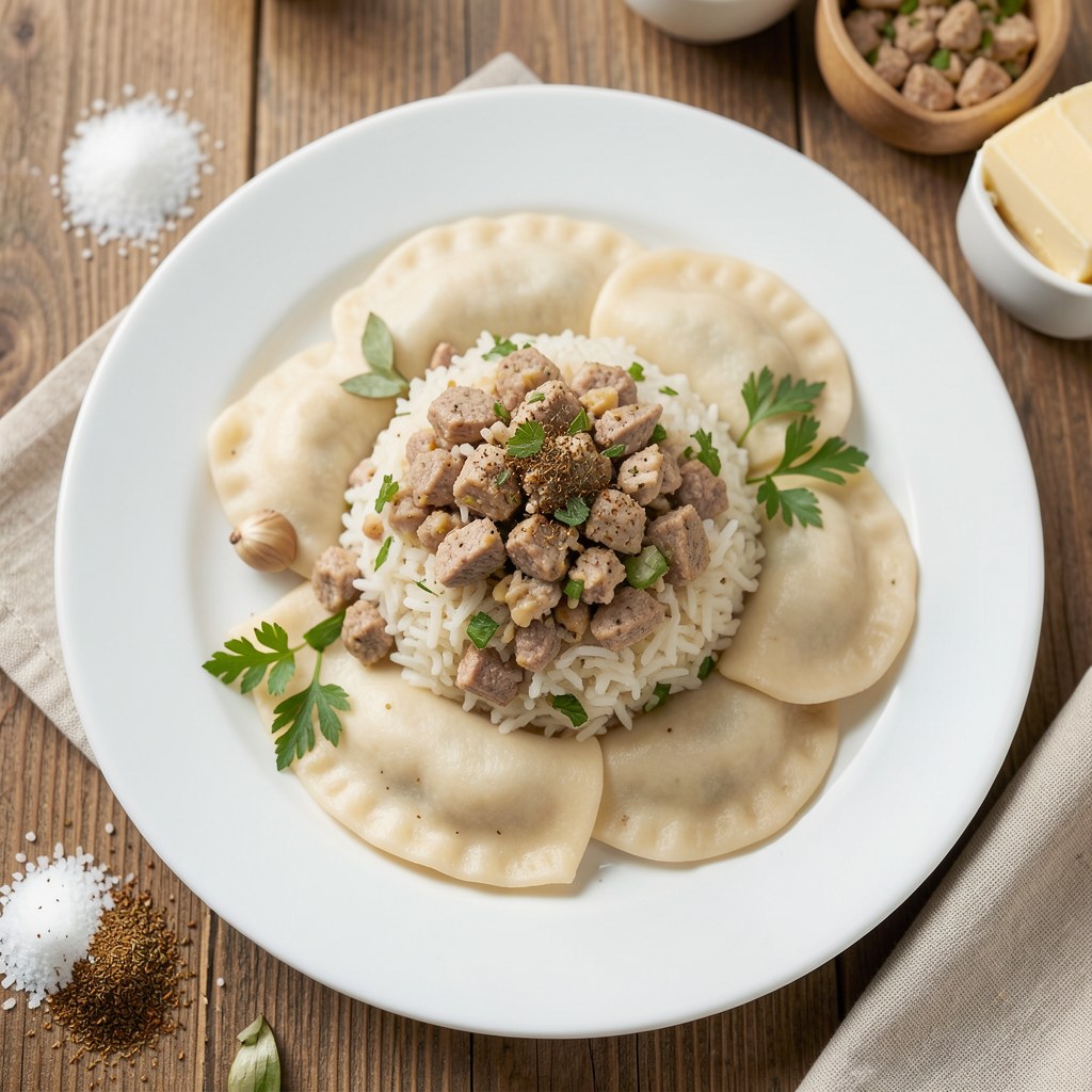 Drobiowo-ryżowy farsz do pierogów