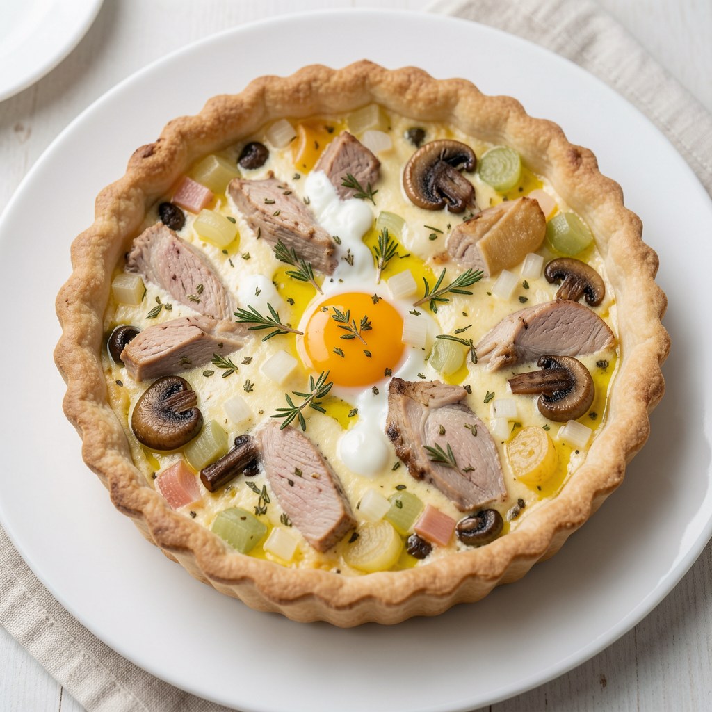 quiche z combrem z zająca