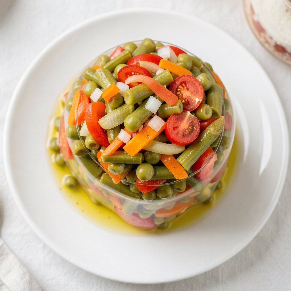 Sałatka z fasolą szparagową do słoików