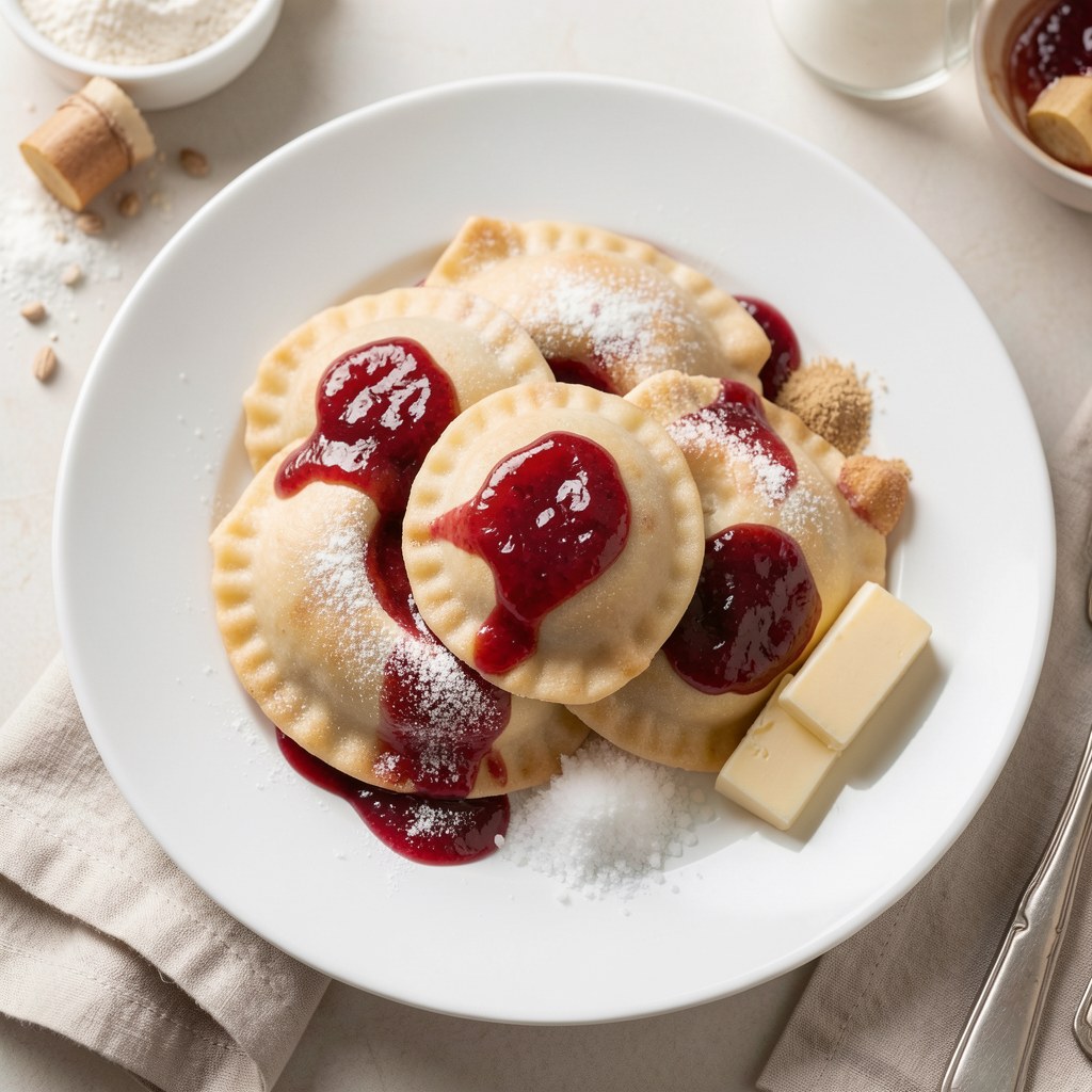 Ziemniaczane pierogi z marmoladą