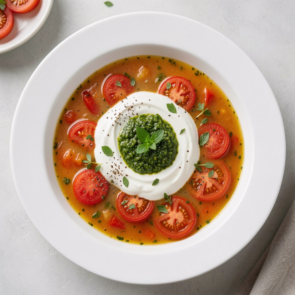 Zupa pomidorowa z pesto