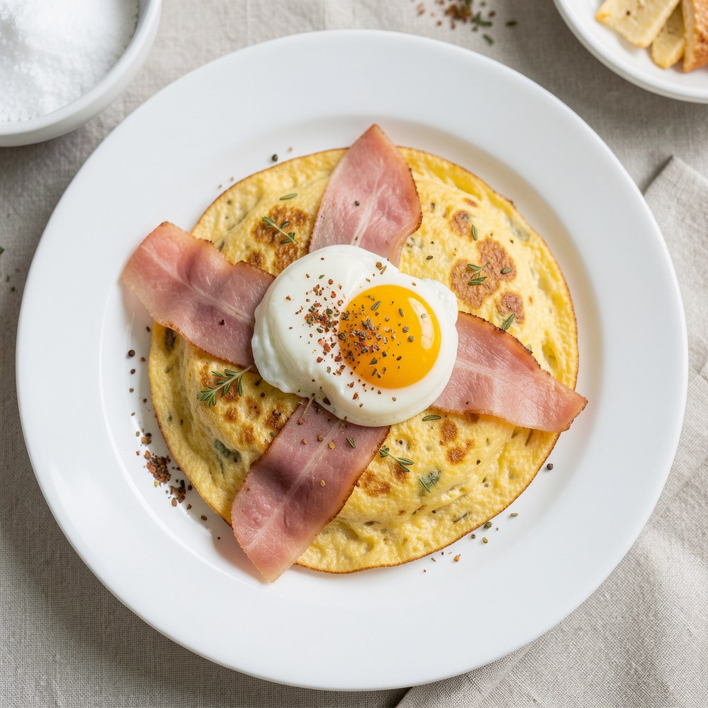 Omlet z szynką i serem