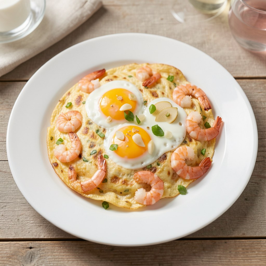 Omlet z krewetkami