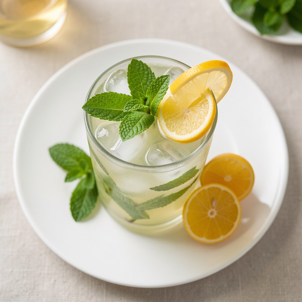 miętowy drink z cytryną