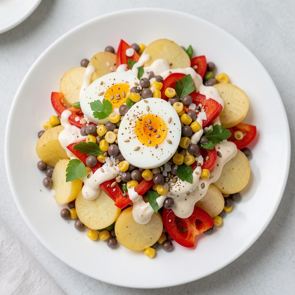 Sałatka z jajkami przepiórczymi