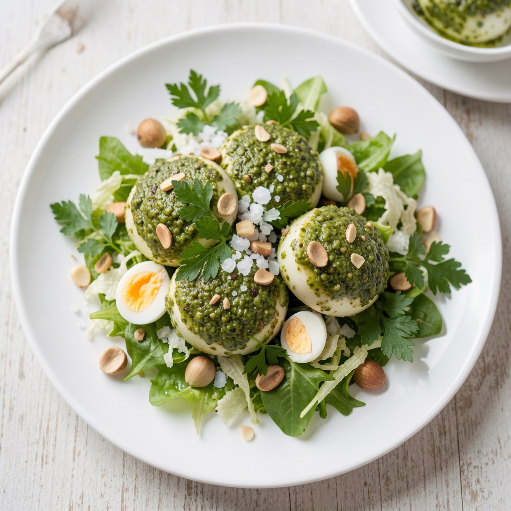 Jajeczka z pesto