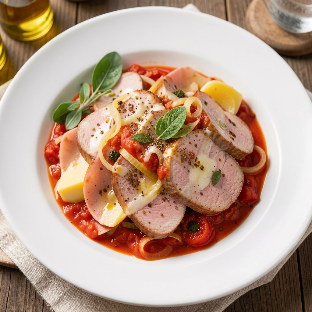 szynka wieprzowa w sosie a\'la Italiano