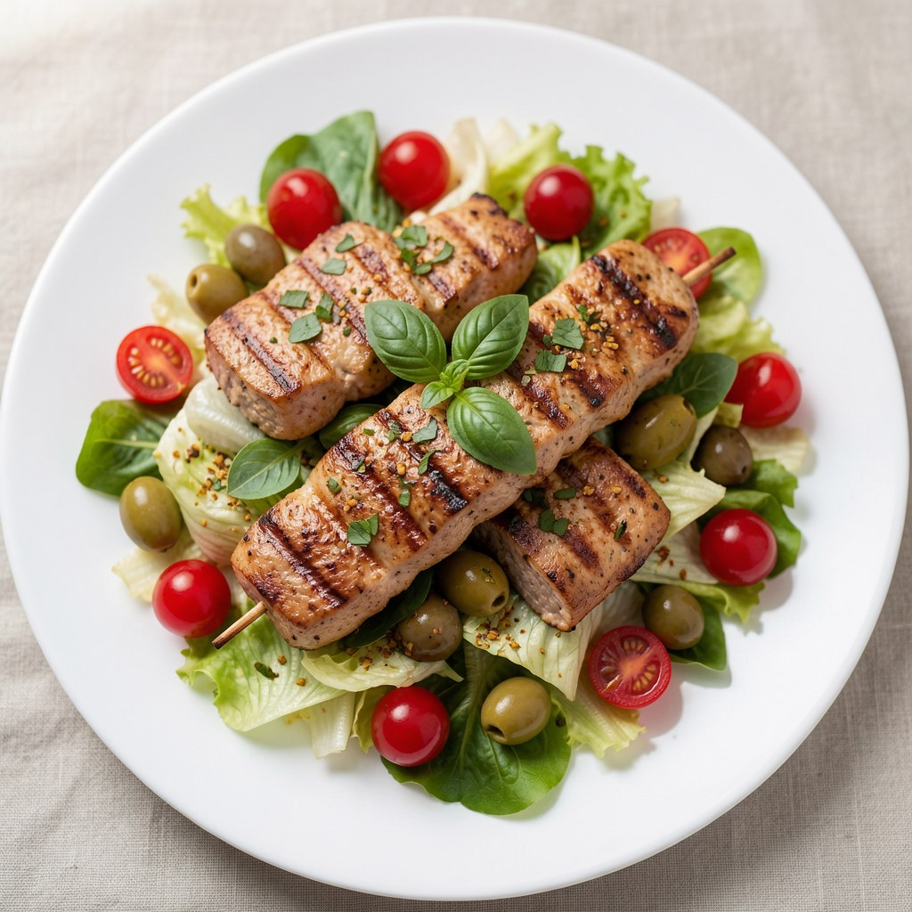 Mięso z bazylią grillowane a\'la Kebab