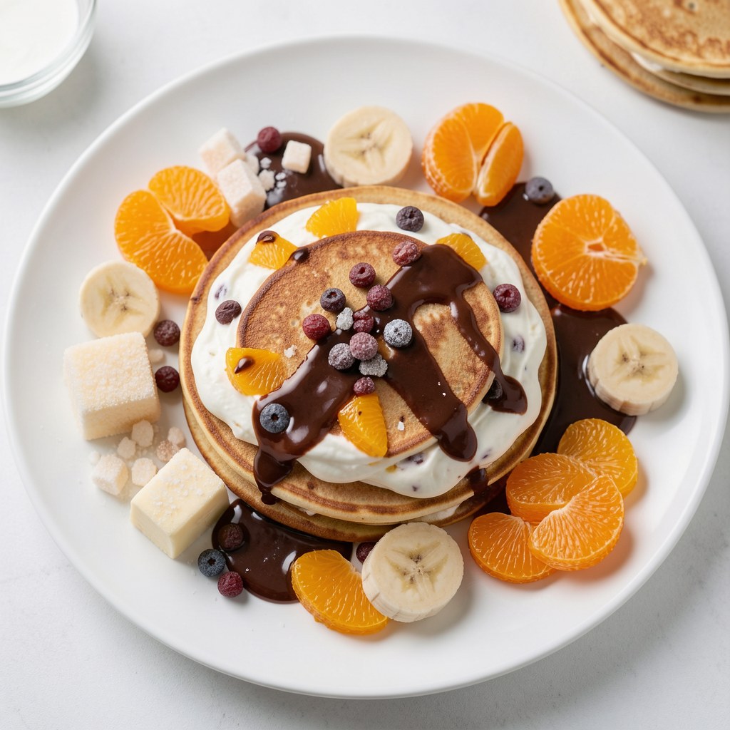 Naleśniki z serem i sosem czekoladowym