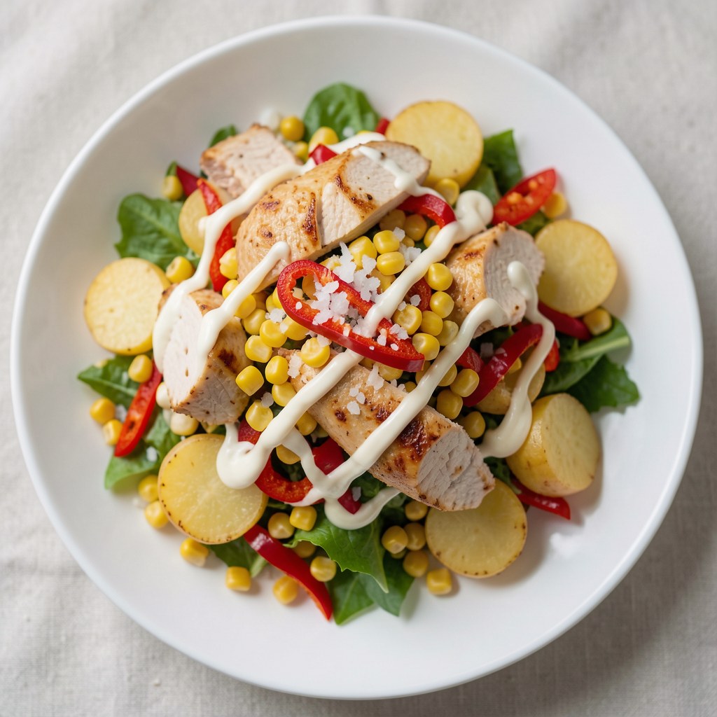 Pikantna sałatka z piersi kurczaka