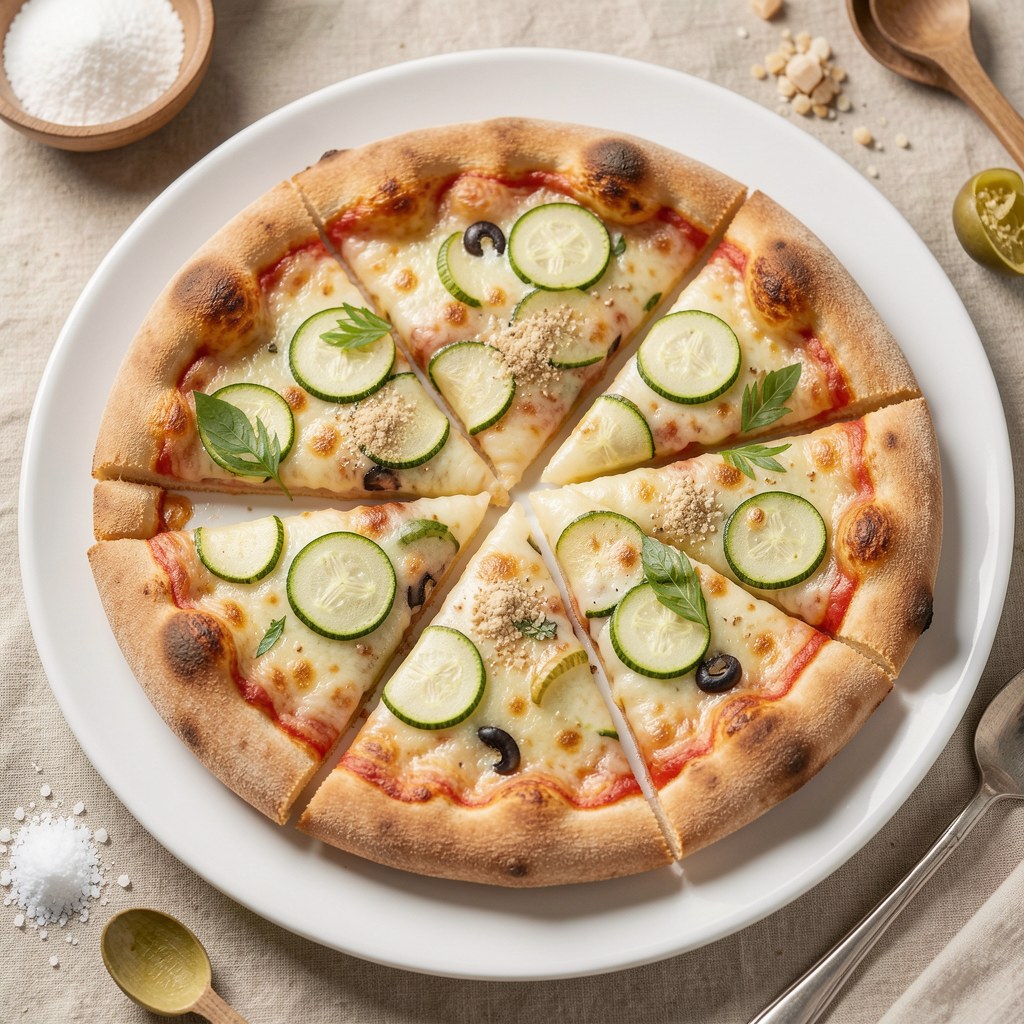 Domowa pizza z cukinią