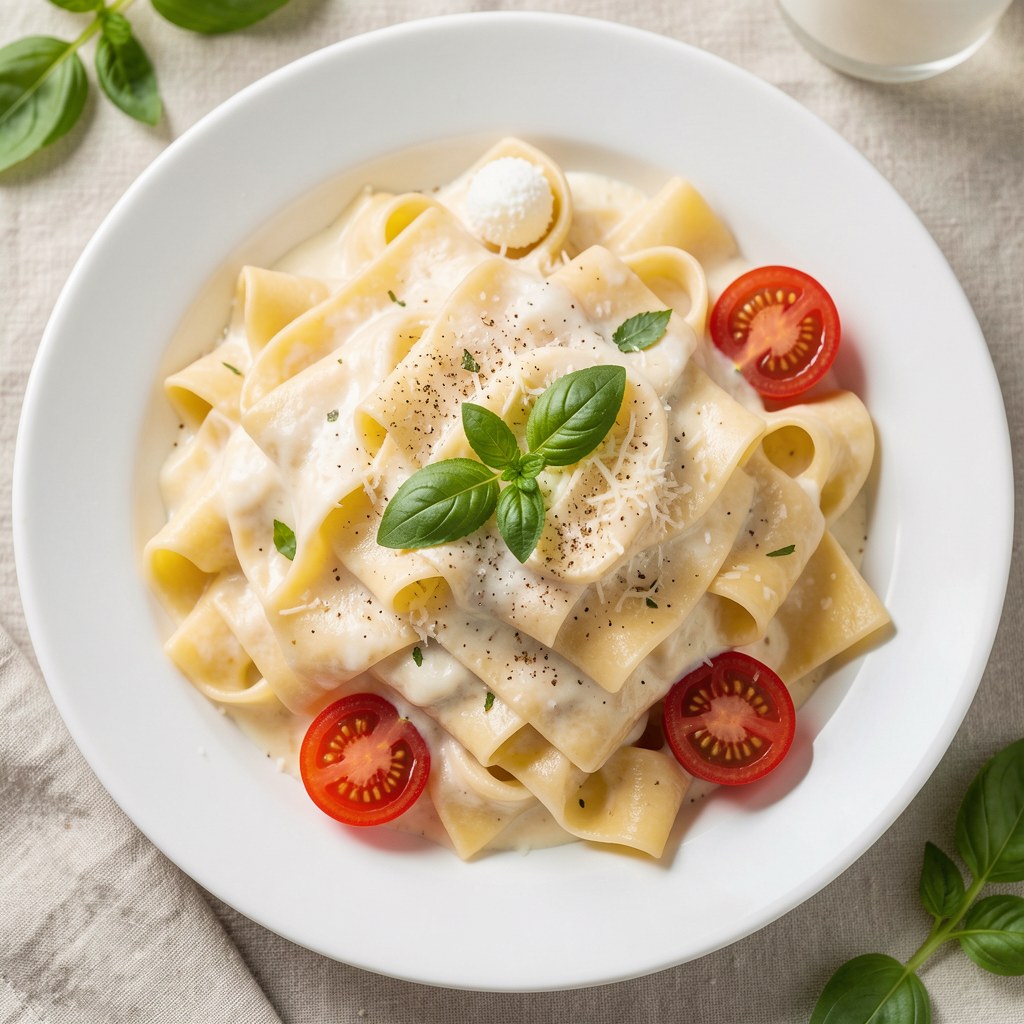 Papardelle all\' alfredo czyli makaron z sosem śmietanowym