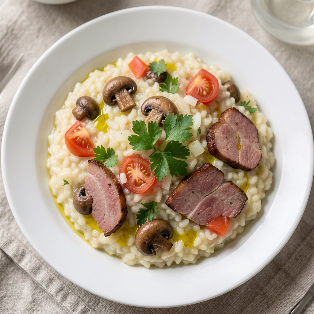Pieczarkowe risotto
