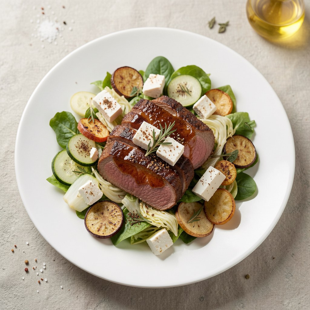 Polędwica na sałatce