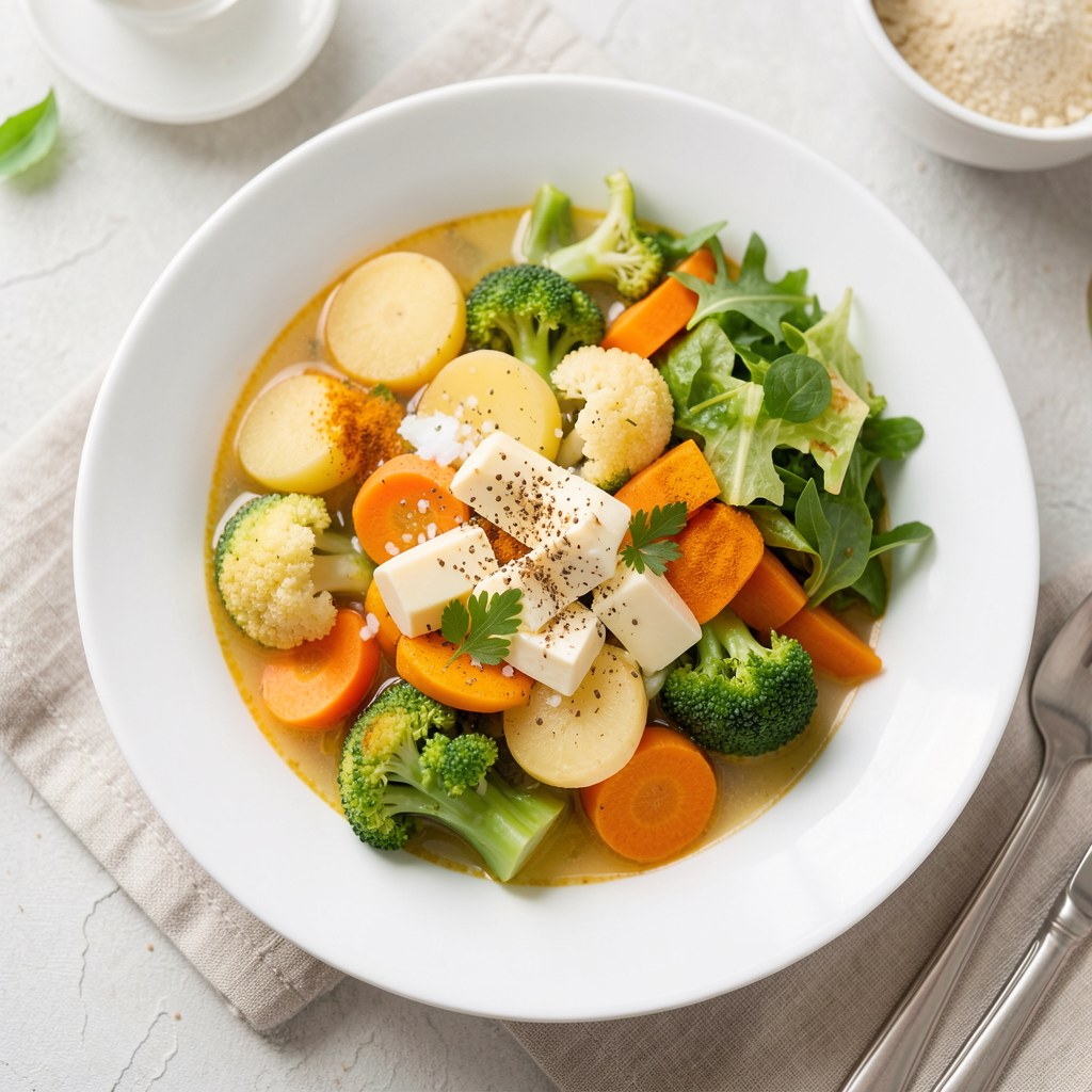 Zupa jarzynowa z sałatą