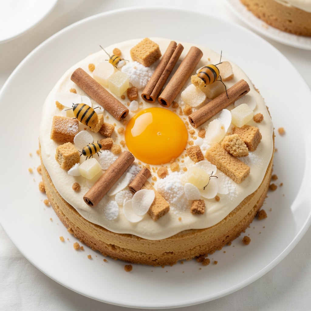 tort słonecznik z pszczółkami