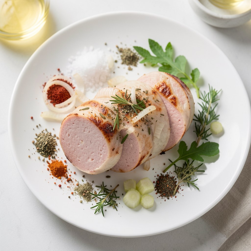 Pieczona biała kiełbasa